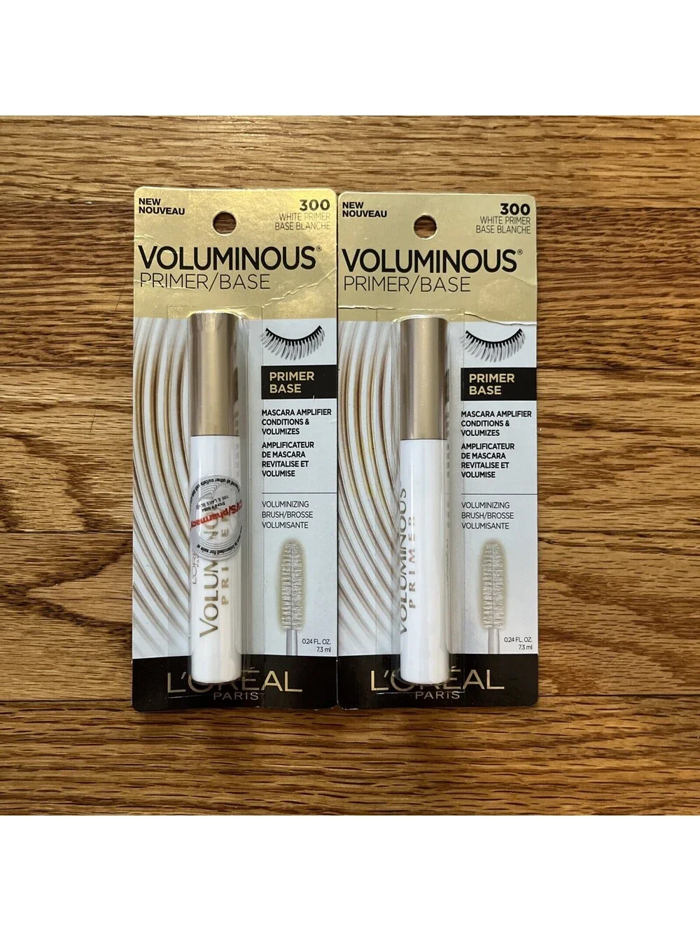 2 Pack L'Oreal Paris Voluminous Primer Base Washable Mascara Amplifier, White...